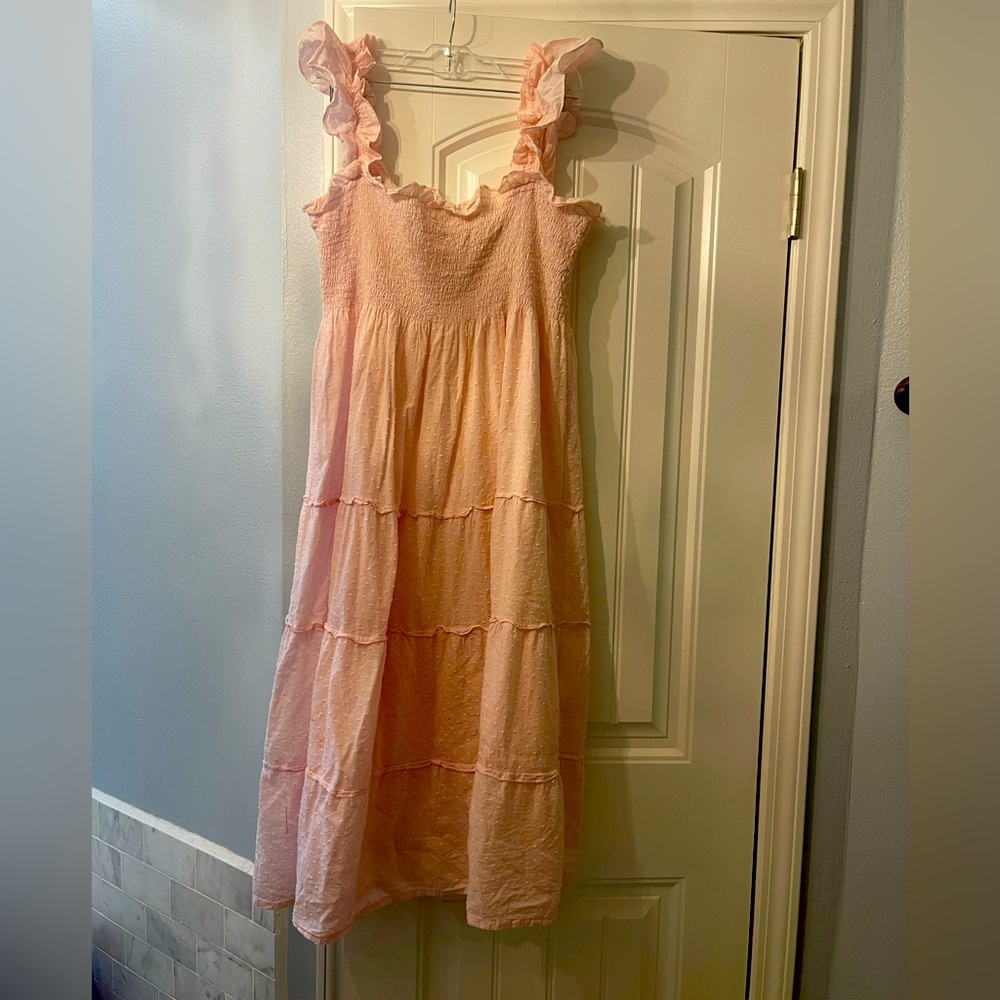 Hill House Swiss dot pink Ellie nap dress size M